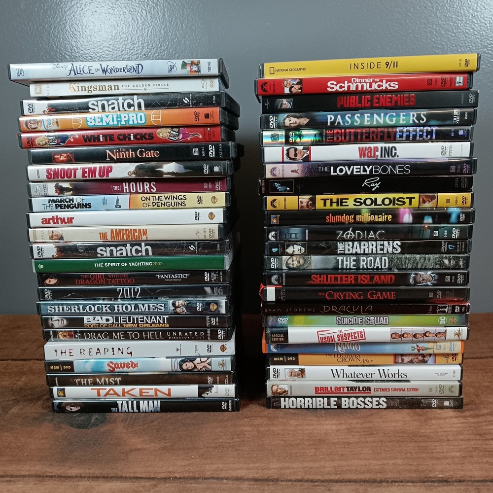 Mixed DVD Lot Movies 46-Pack Multicolored Good Action Comedy Drama Thriller